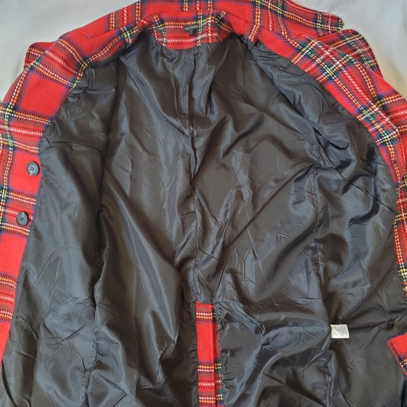 Coco + Carmen Red Plaid Coat - Picture 10 of 11